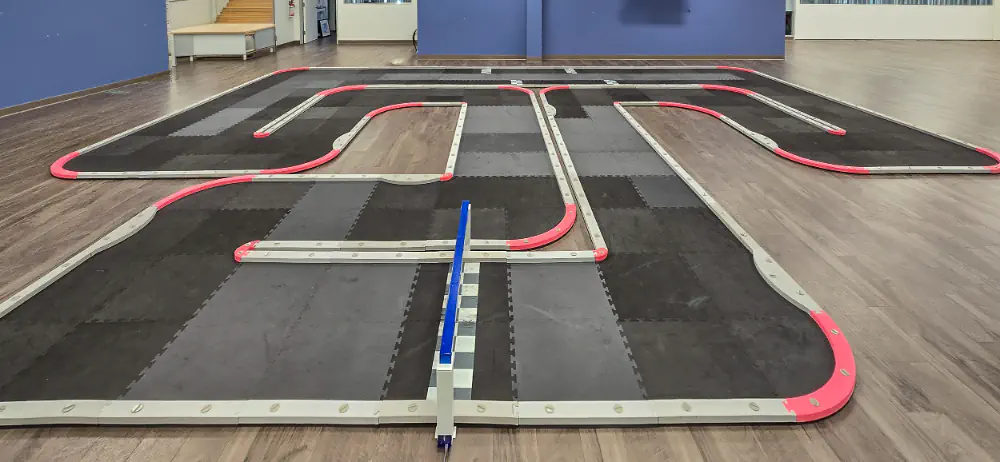 The HUR on-road track layout set up for the July 4th race day